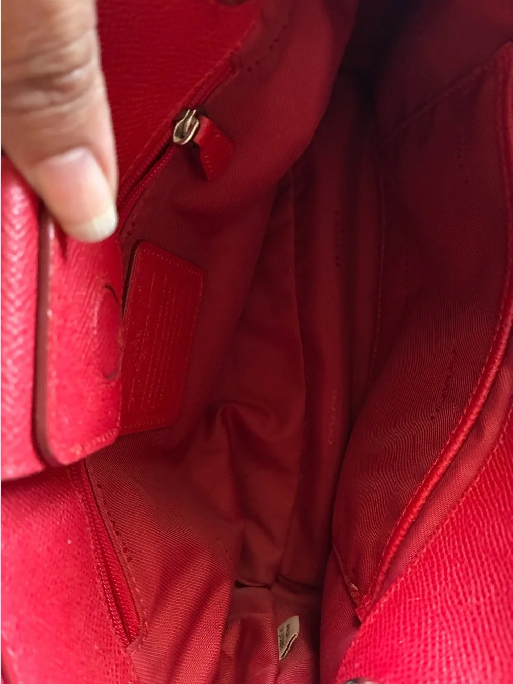 Coach Red Stanton Carryall with removable Crossbody Strap
